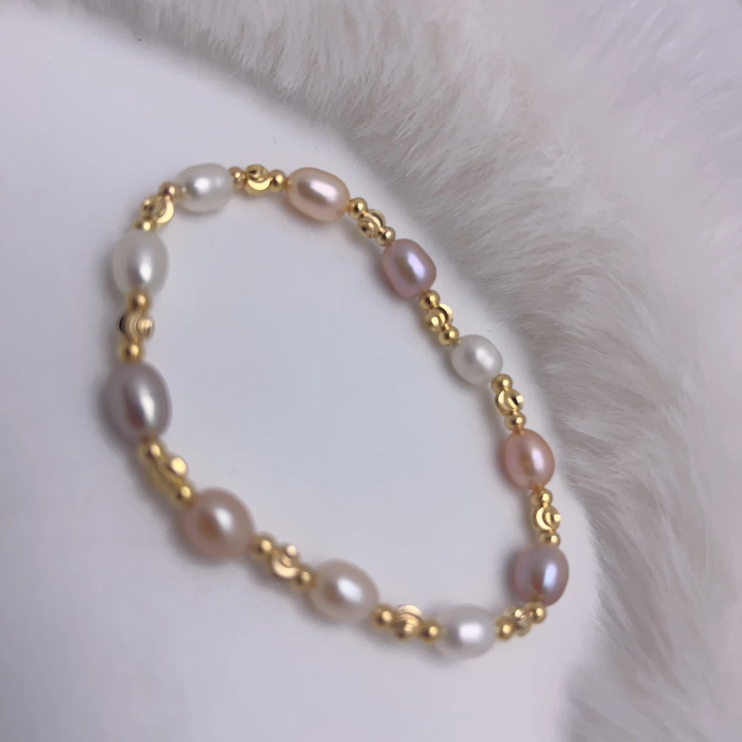 s【米彩霞】约5-7mm淡水无核珍珠简约百搭轻奢彩色搭配 DSL00752