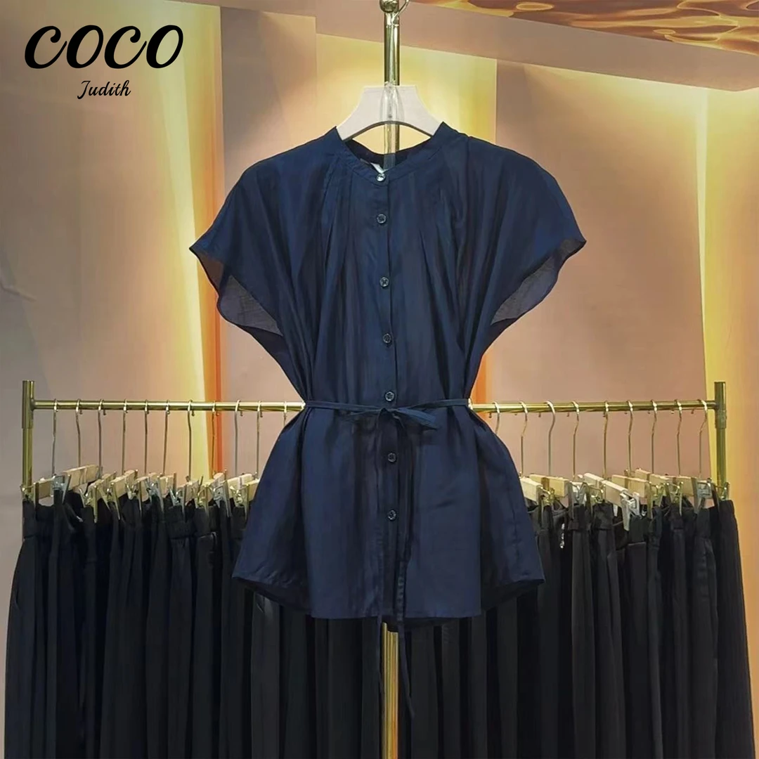 【RG086】2025年新款时尚气质百搭减龄小众显瘦修身女装小衫