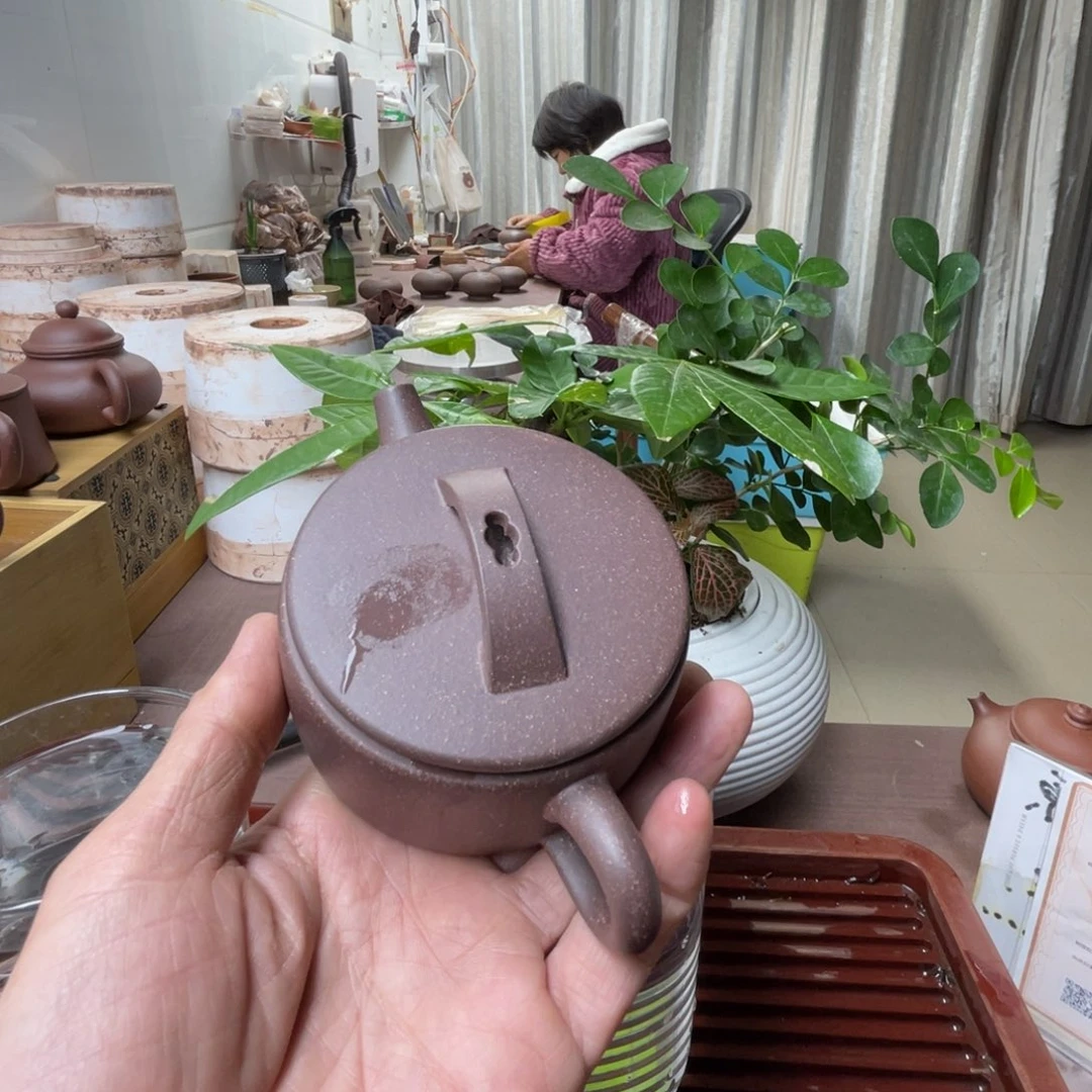 紫砂茶壶汉瓦天青