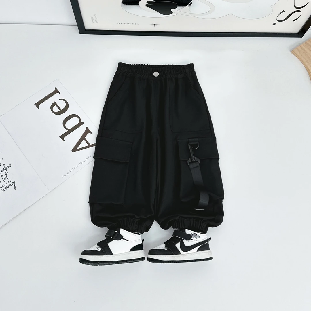 儿童裤子春秋款男童工装裤2025秋新款秋装 BDQ25291 悠悠童话童装