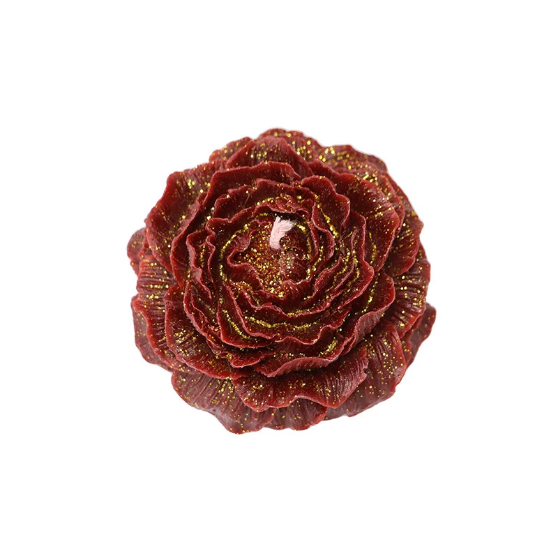 酒红内鎏金外金粉低温蜡烛