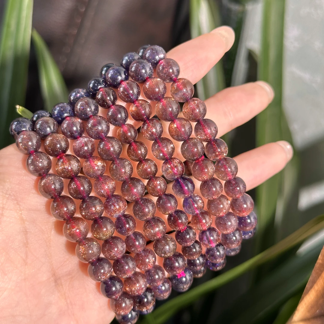 J143 天然（收藏级）血滴堇青石手串 多样性发其一