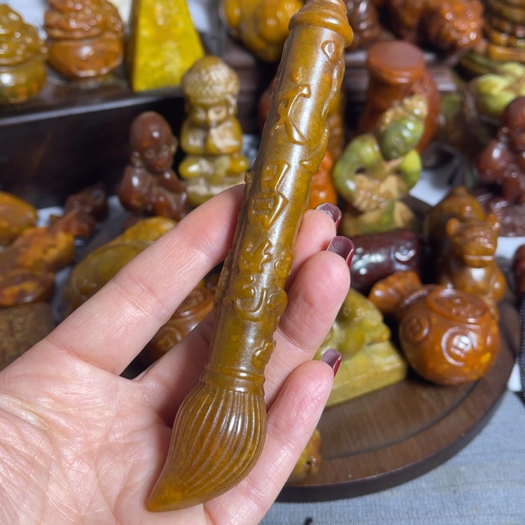 蛇纹石玉合金颈饰