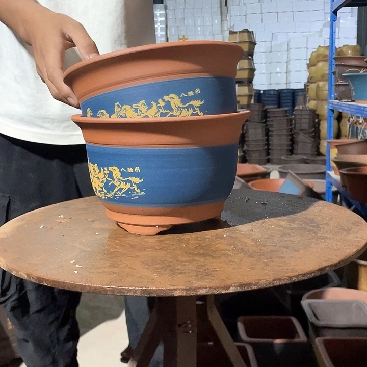 22-22八匹马花盆花盆