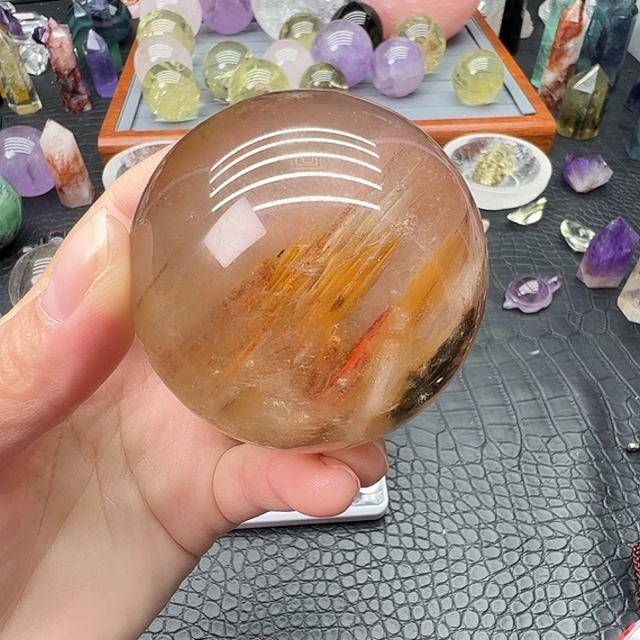 游***鱼水晶珠宝半成品未镶嵌390