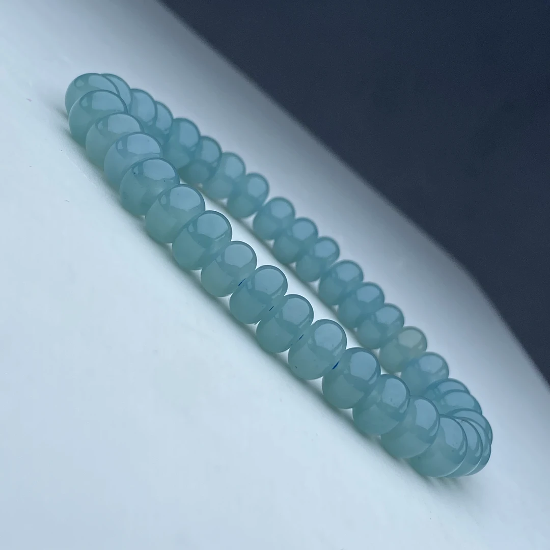 753号精品蓝冰算盘珠手链8mm多样性发一件