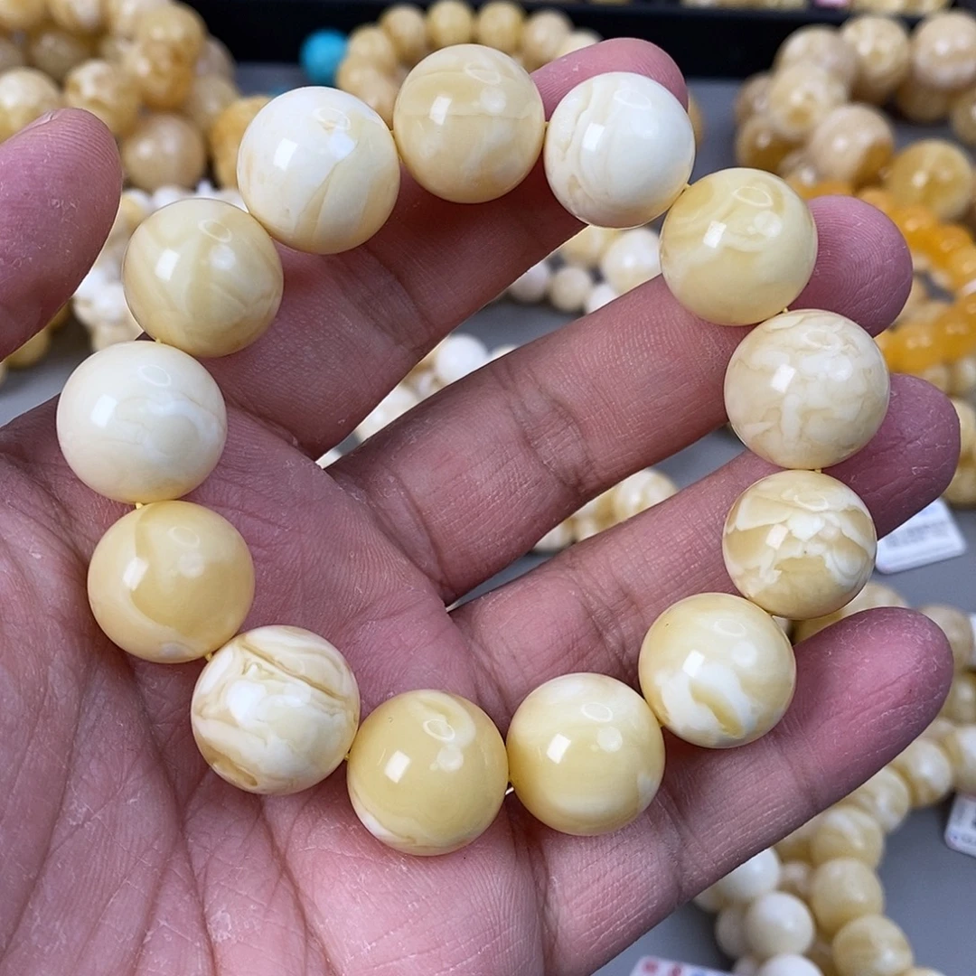蜜蜡未镶嵌珠宝奇石18-17mm 40g