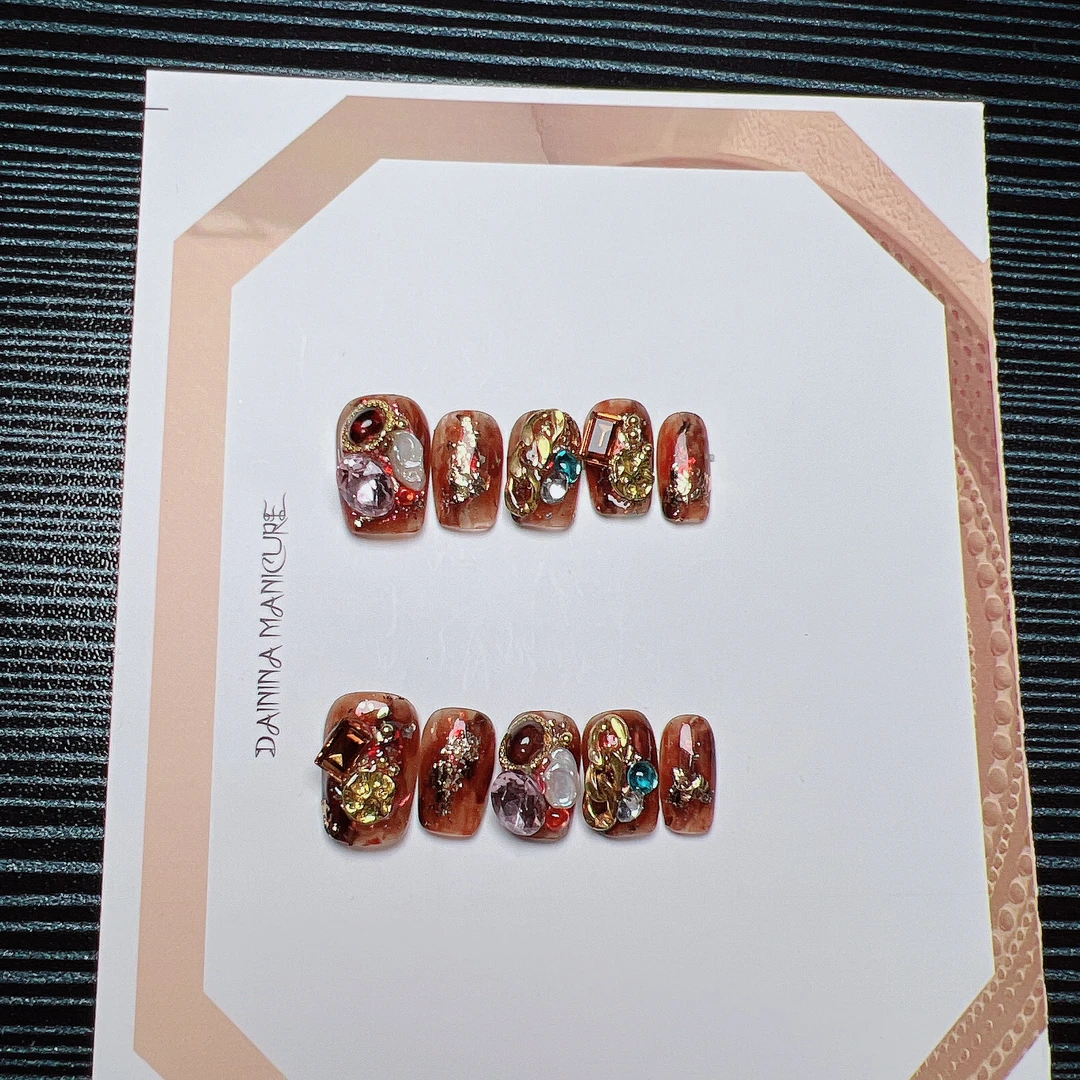 挪威~最猛指甲盖儿显白气质手工穿戴甲