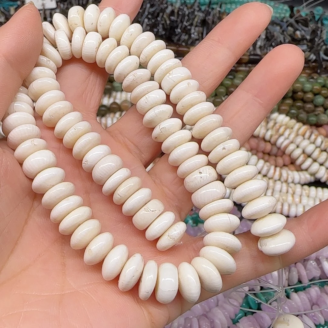 柚****玛瑙/玉髓合金珠宝半成品10mm算盘一条