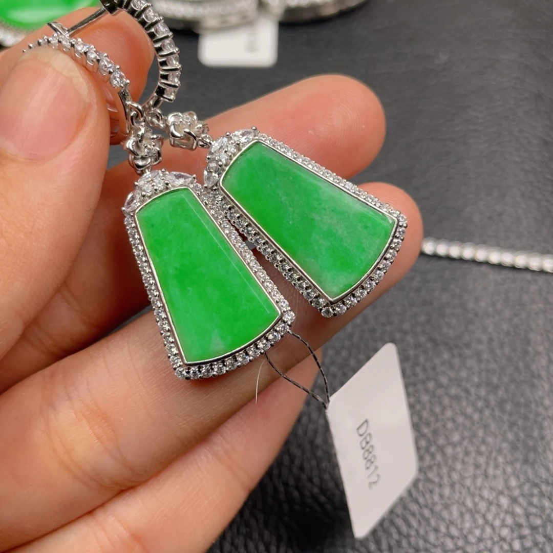 翡翠吊坠(不含链)银S925镶嵌