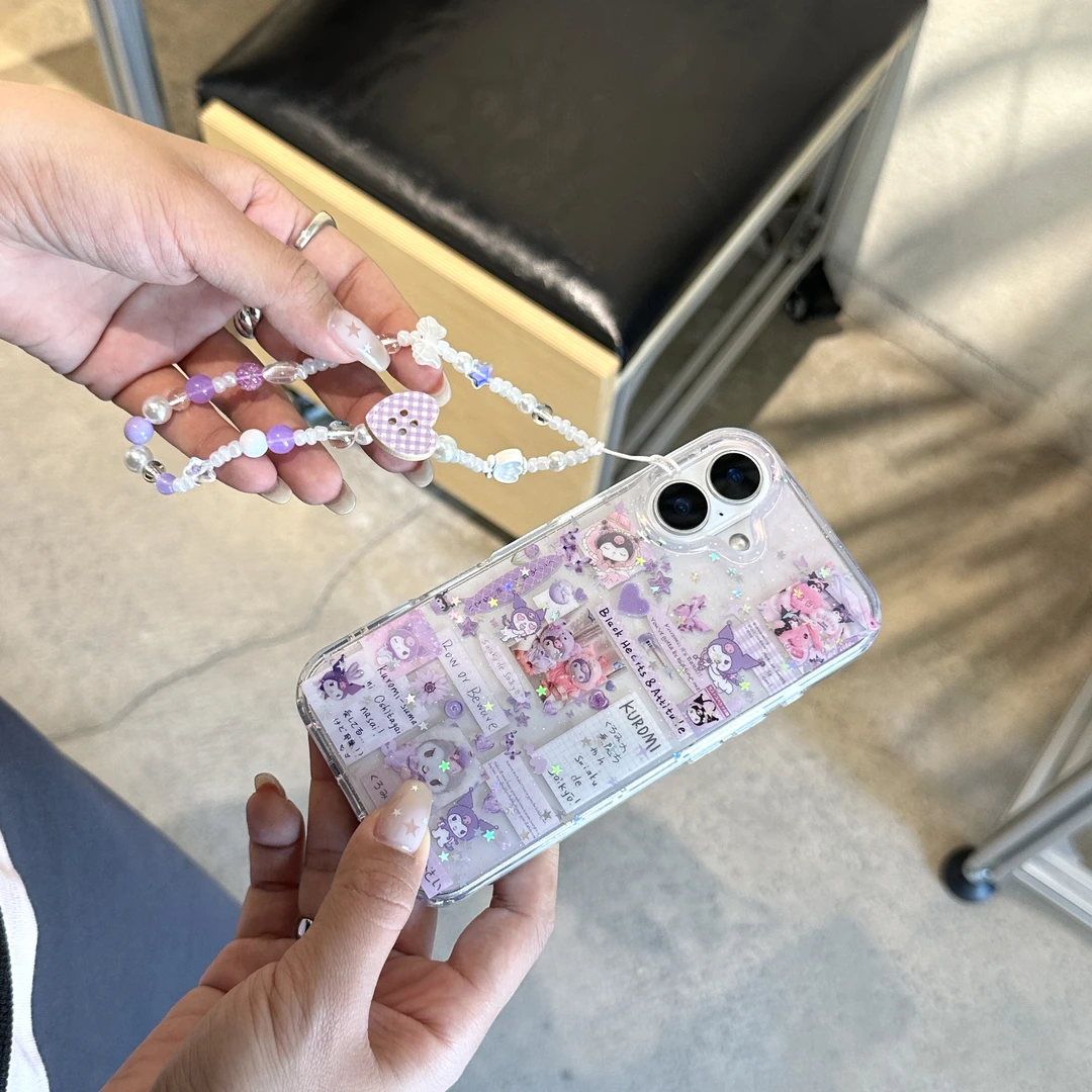 可爱卡通库洛米链条适用苹果16手机壳iPhone15promax保护壳13/14