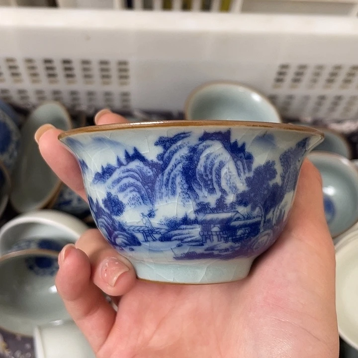 杯老淘泥富春压手杯微瑕