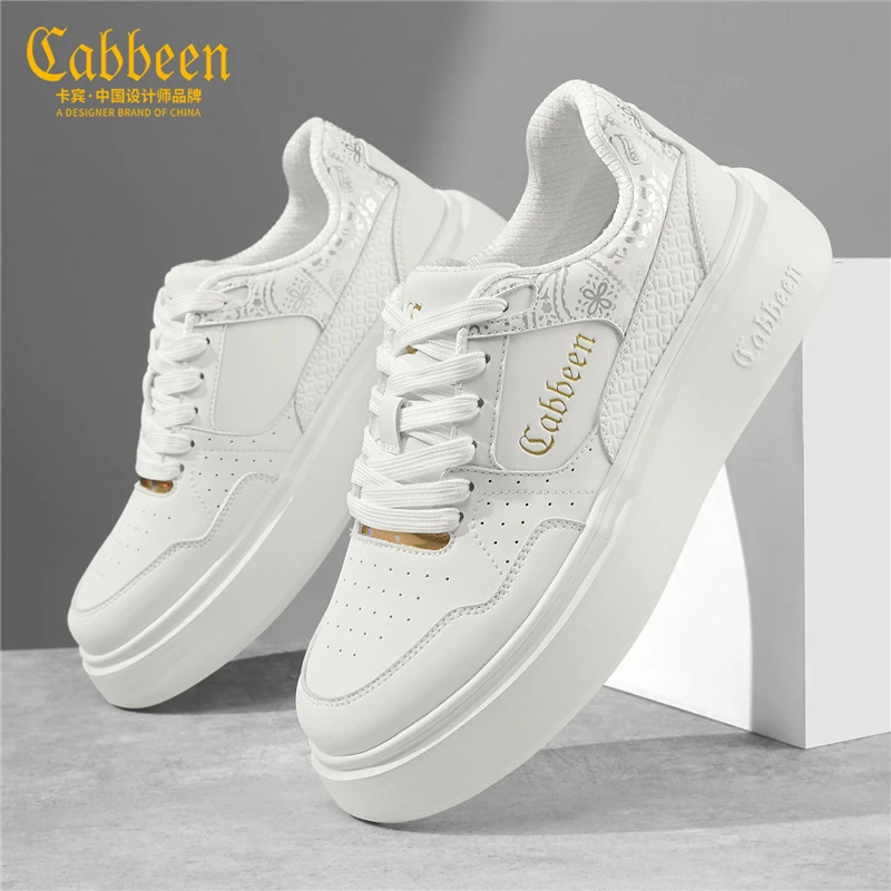 卡宾小白鞋男款2025爆款男鞋休闲运动鞋子男潮鞋百搭厚底增高板鞋