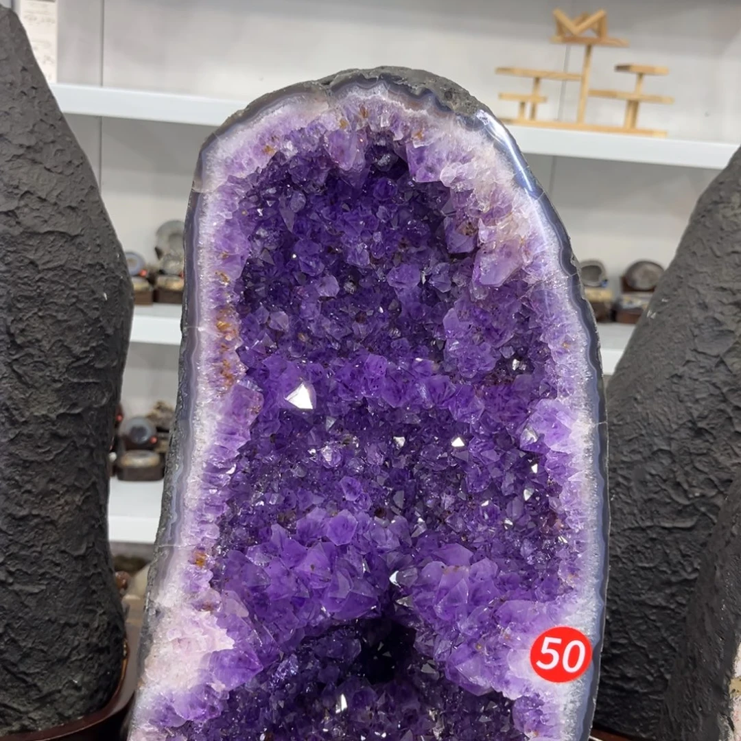 紫晶未镶嵌摆件水晶