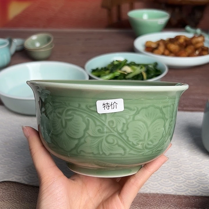 龙泉云间青瓷小米茶器