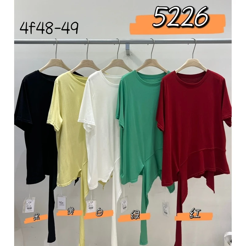 叨叨推荐款 We#5226#不规则短袖T恤   FL