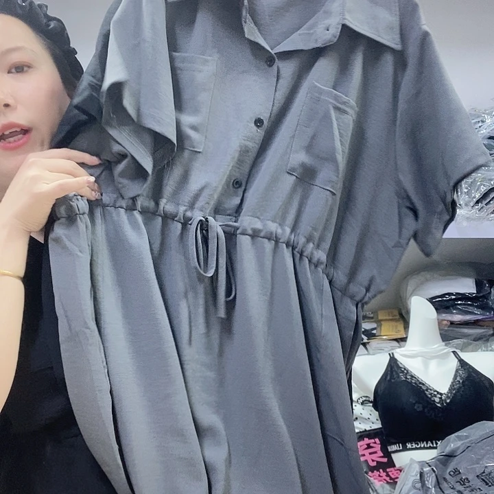 冰丝麻裙子连衣裙6码