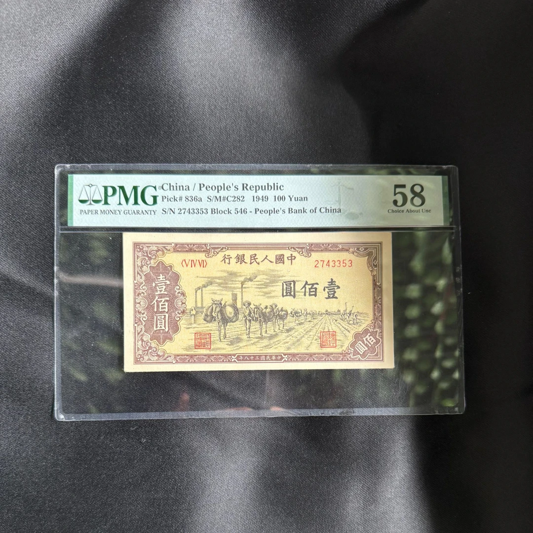一版币 壹佰圆 驮运