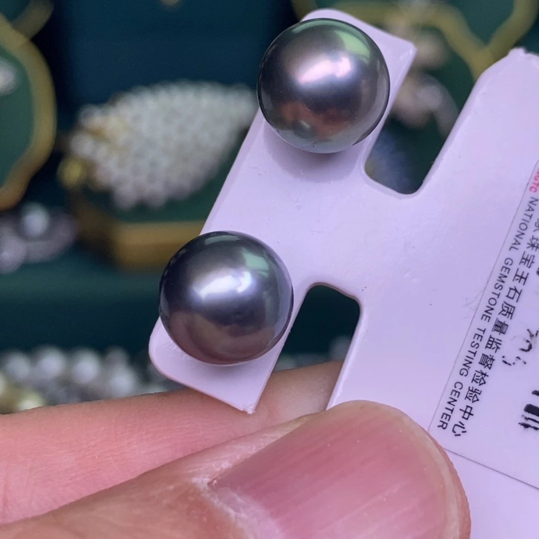 18K金镶嵌耳饰海水珍珠