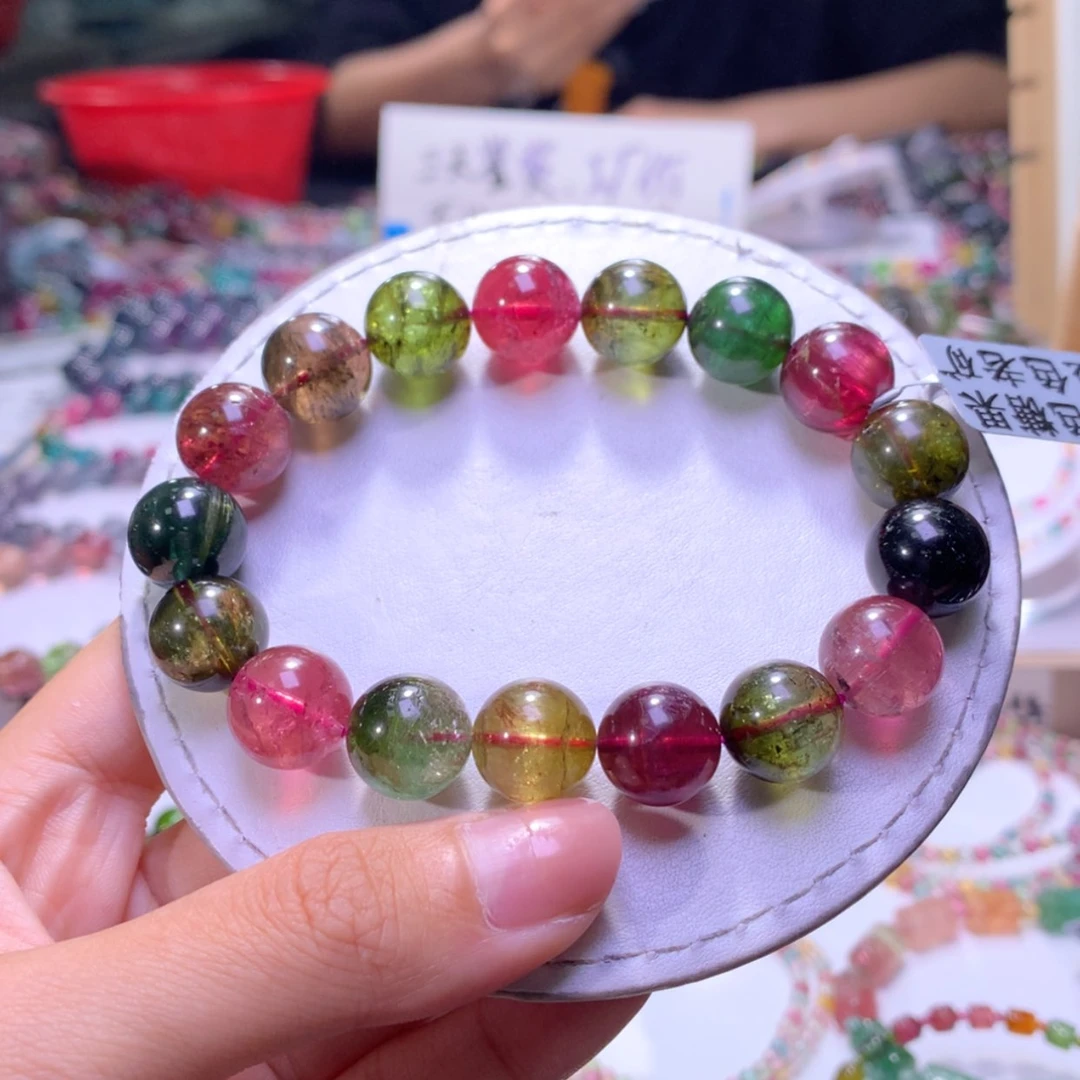 【闪购商品】未镶嵌手链碧玺12.8mm左右