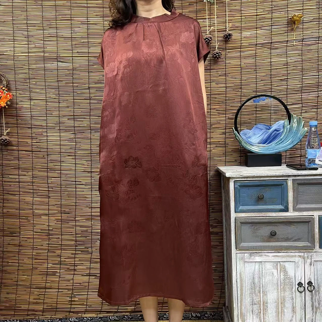 6078-6079秋款新款时尚文艺复古长款大摆连衣裙