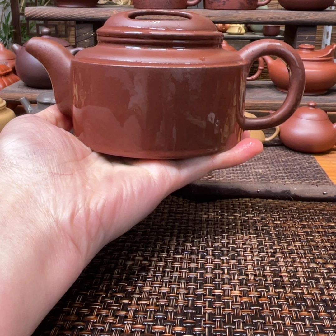 紫砂茶壶宜兴原矿紫砂手工制350