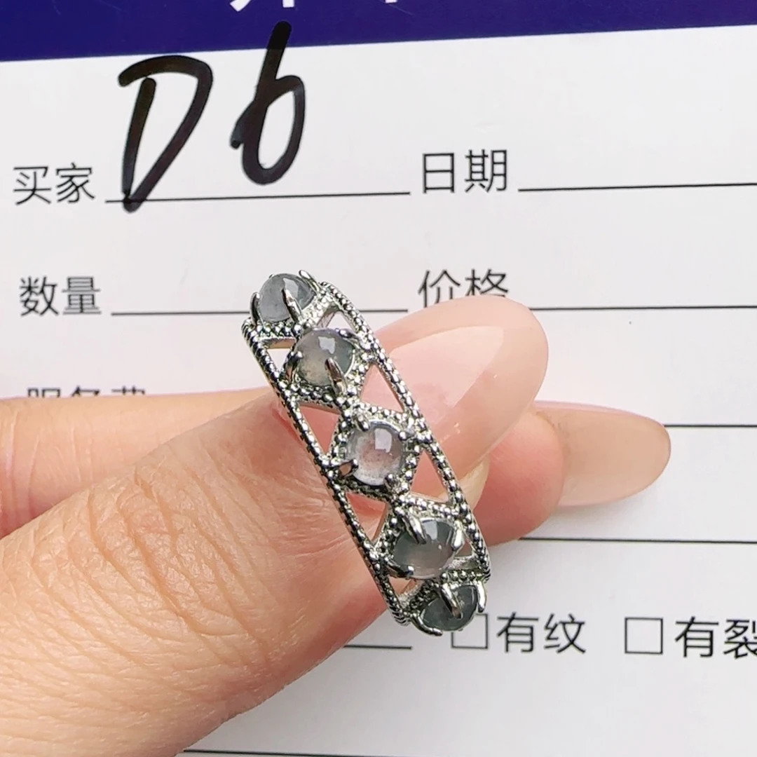 银S925镶嵌戒指翡翠