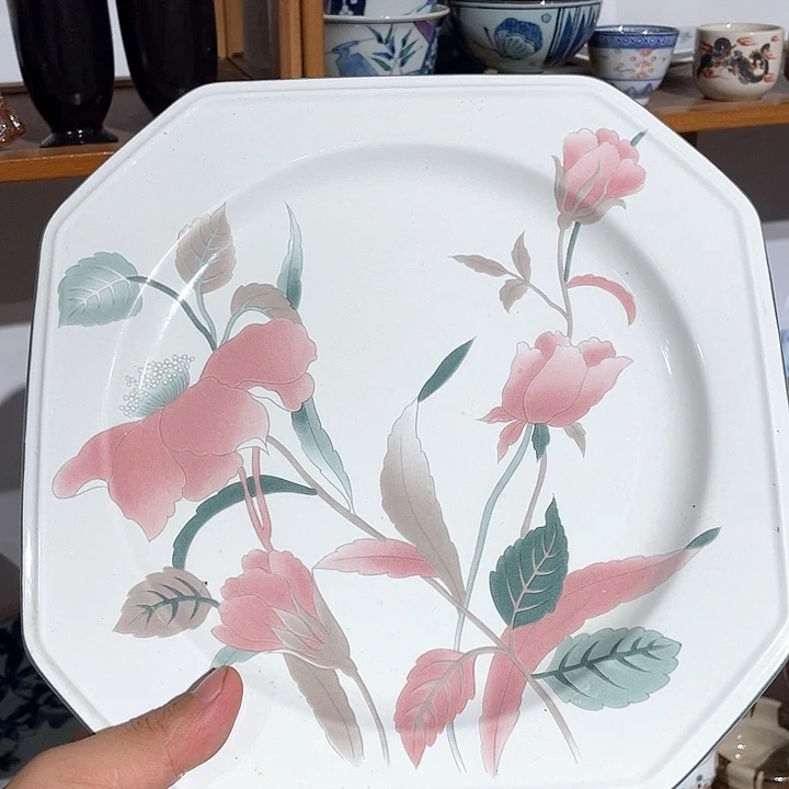 紫砂194米卡萨满釉下彩绘超大深盘