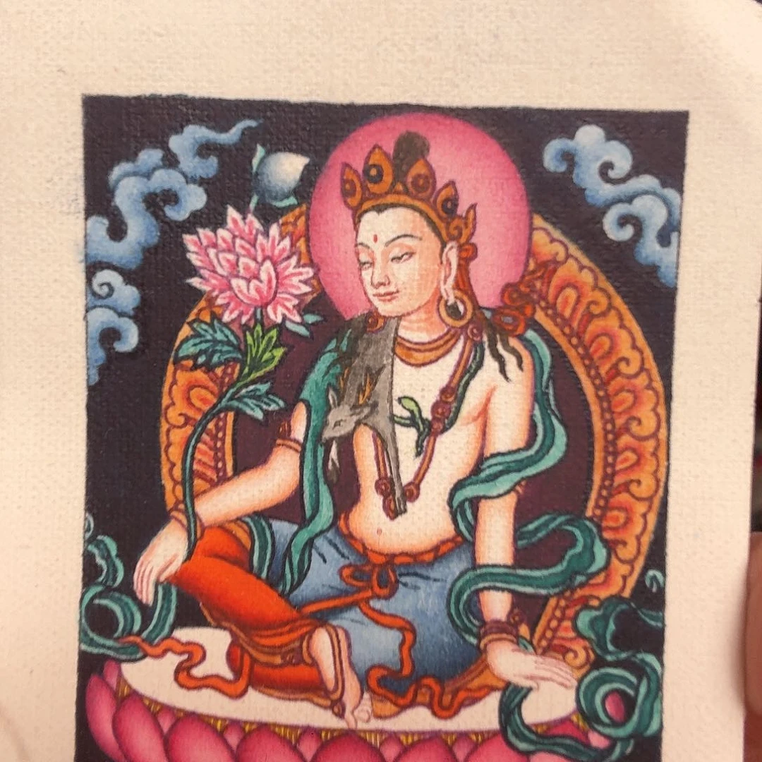 吊坠自在观音纯手绘