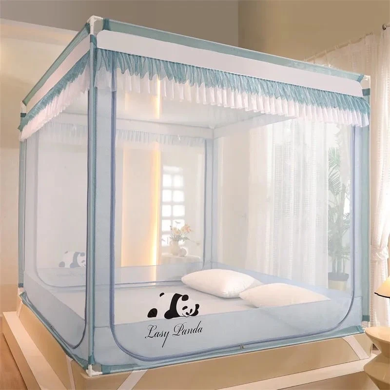 防摔卡扣自链接拉链款便携安装3门包三开门全封闭蚊帐