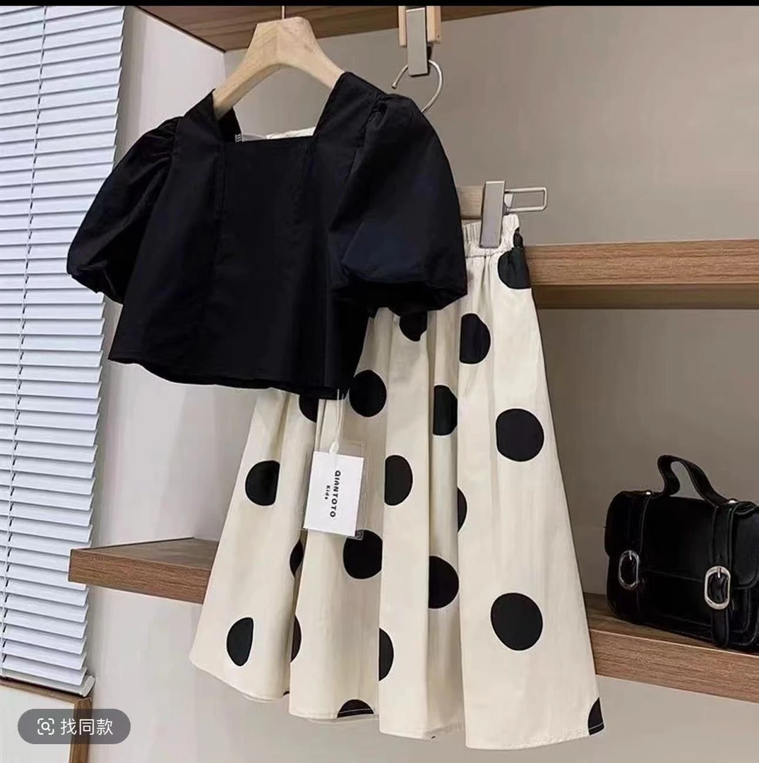 女童夏季时髦洋气套装小女孩防蚊裤夏装两件套夏天儿童衣服女宝宝