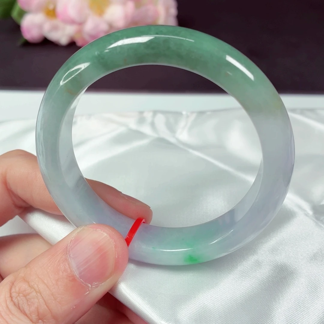 翡翠未镶嵌手镯55圈