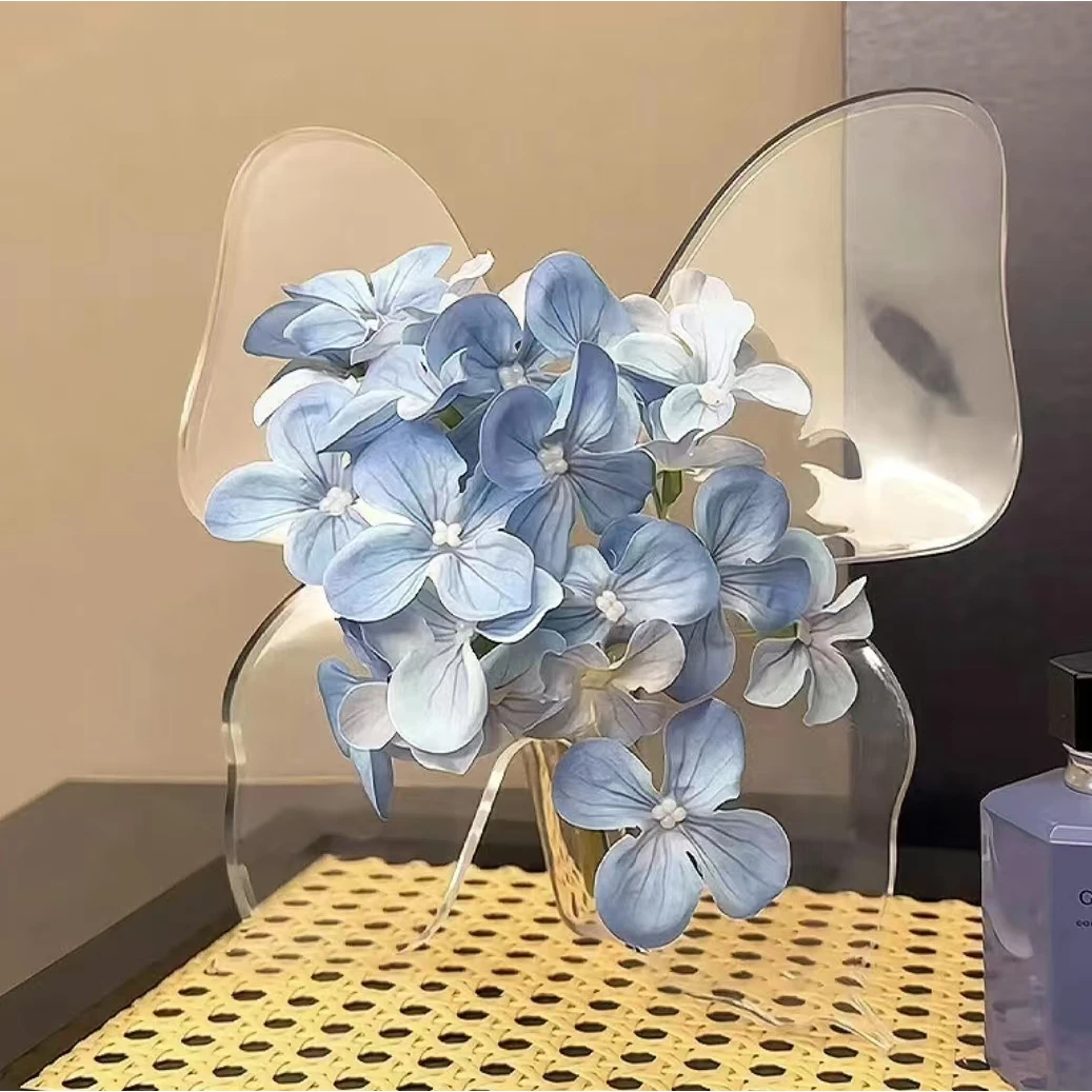 UOSU新店福利创意简约小清新蝴蝶仿真花瓶摆件客厅装饰插花瓶