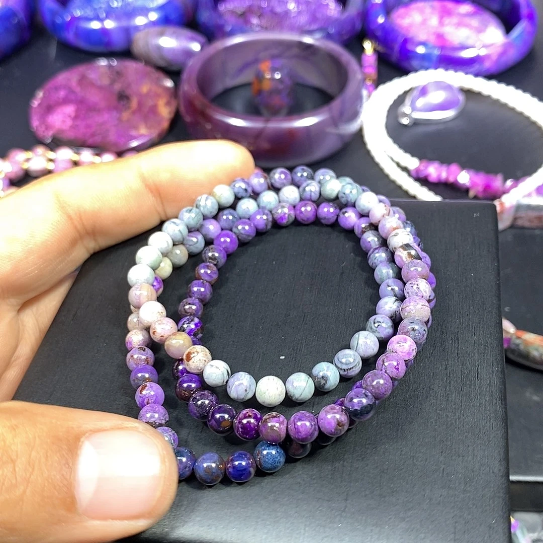 苏纪石（舒俱来）未镶嵌南非舒俱来渐变多圈5.4mm