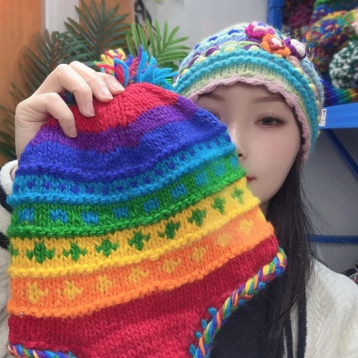 羊毛尼泊尔纯羊毛帽