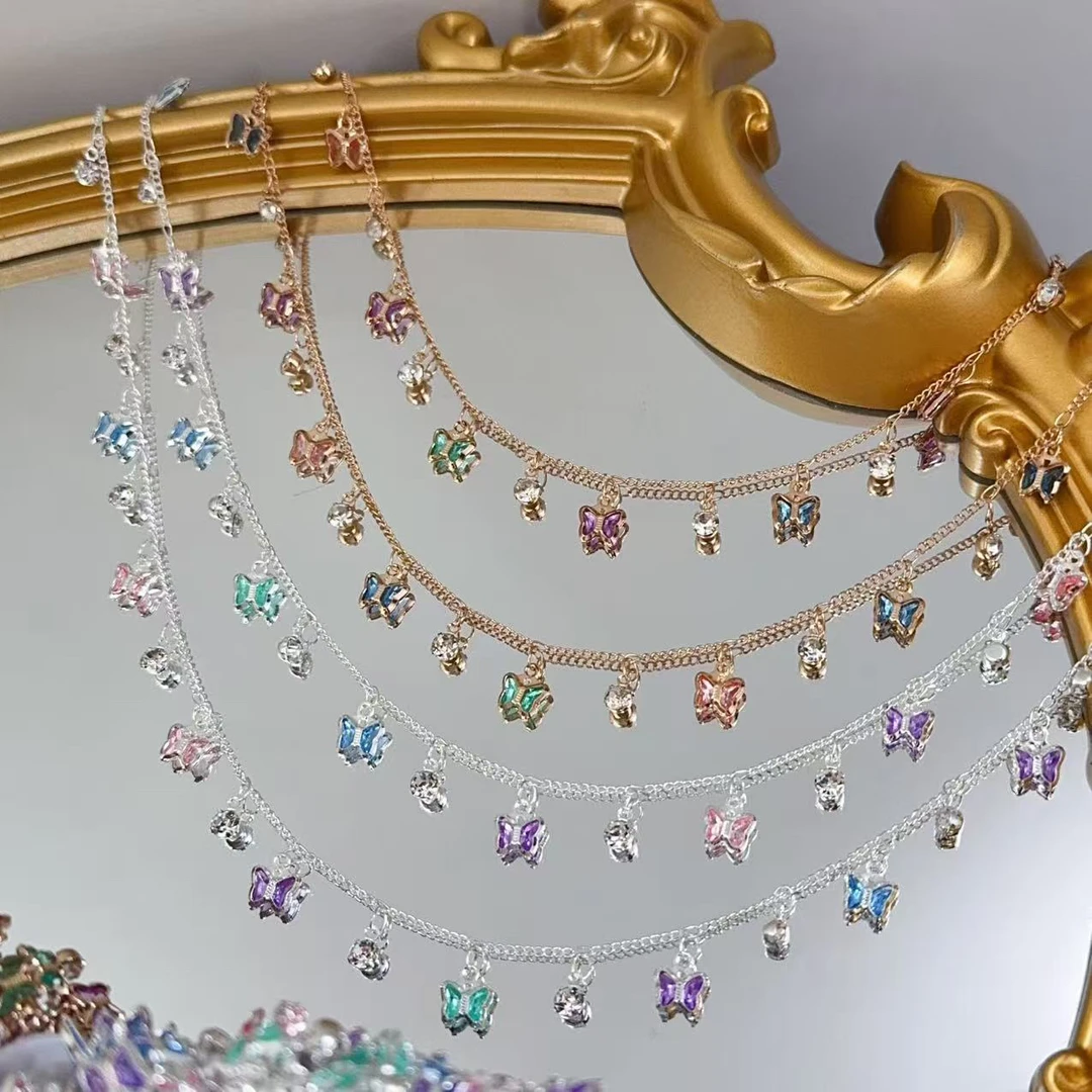 彩色蝴蝶 编号365 百搭链条