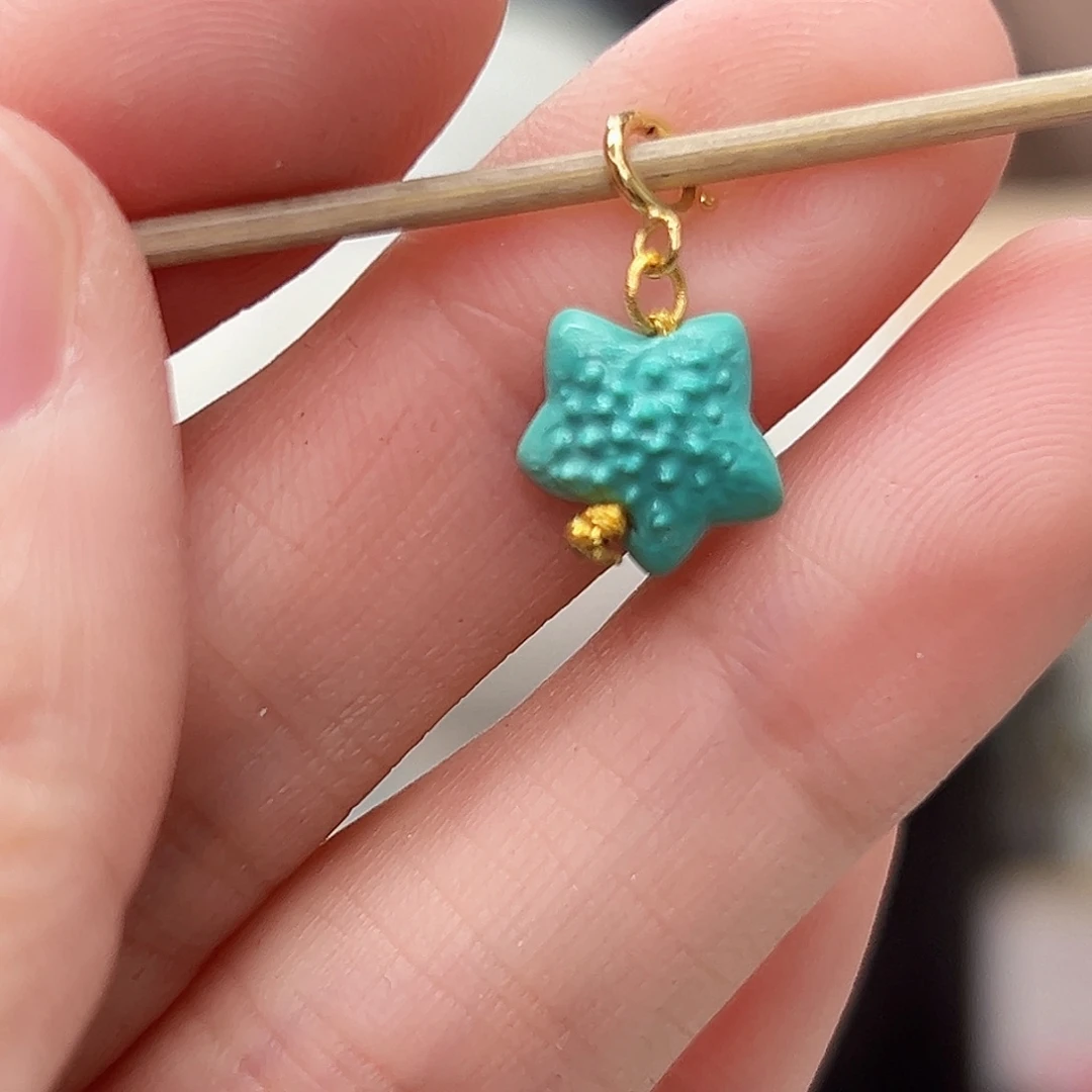 绿松石珠宝奇石18K金镶嵌