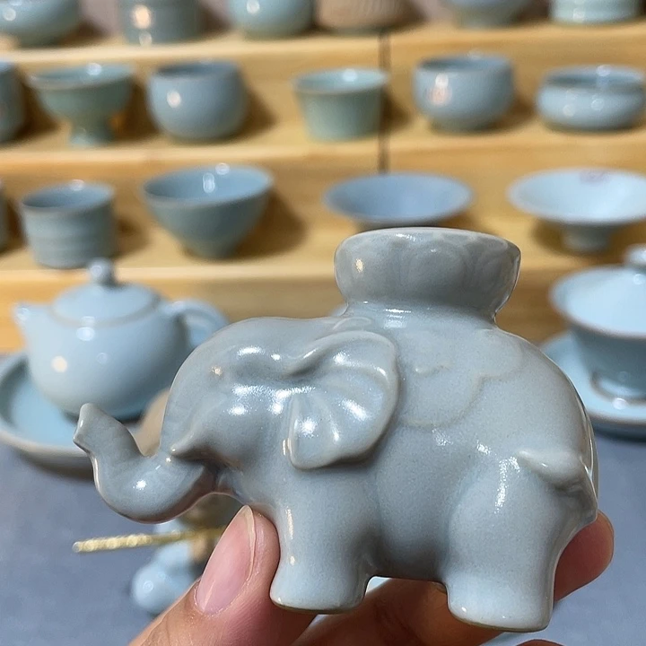 陶瓷杯子微瑕仿古吉祥盖置