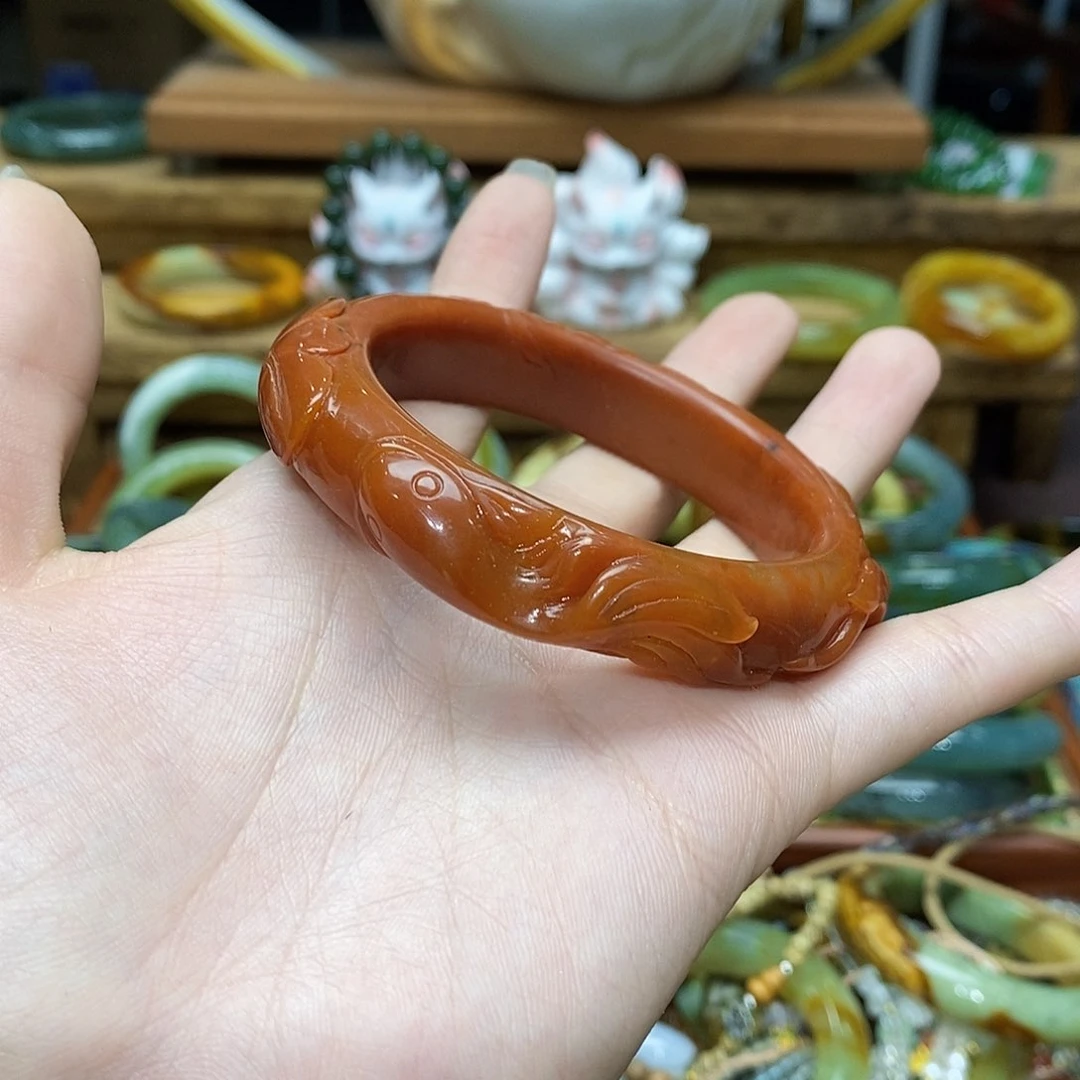 应***心蛇纹石玉未镶嵌手镯