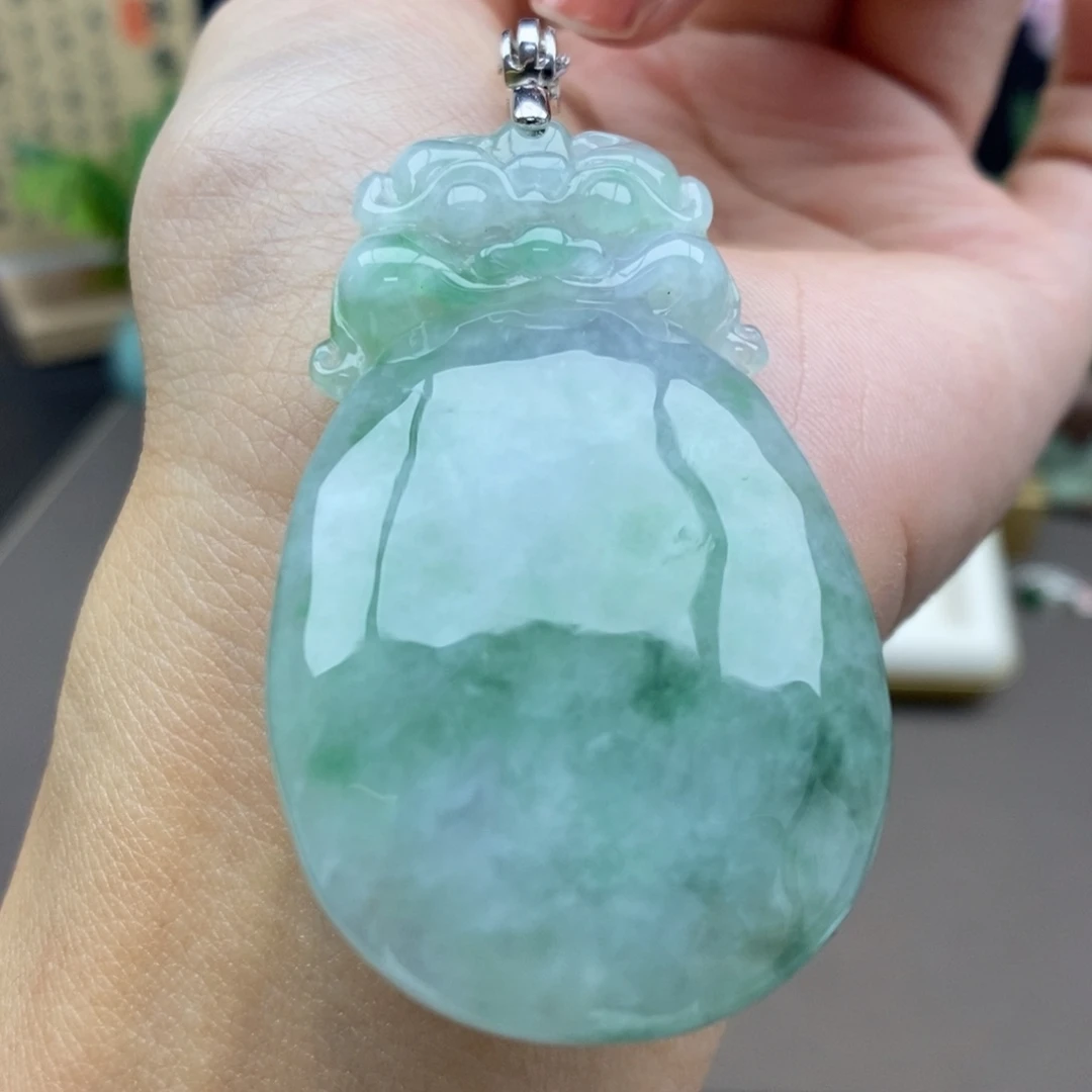 翡翠银S925镶嵌颈饰吊坠8