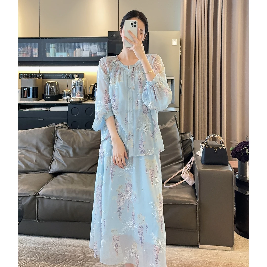 Zwinnie/詹维尼【绣花套装】仙气少女气质套装 GHH202436