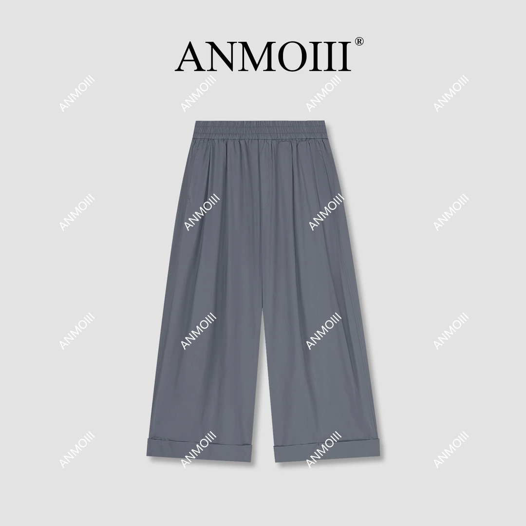 ANMOIII【白云初晴】山本风阔腿九分裤时尚百搭气质衣服宽松慵懒裤