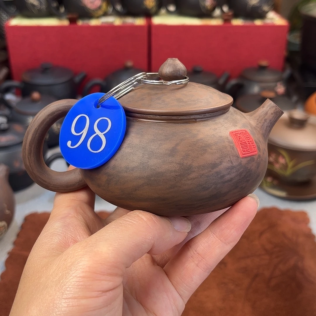 150毫升纯手工堆雕手磨寒江壶