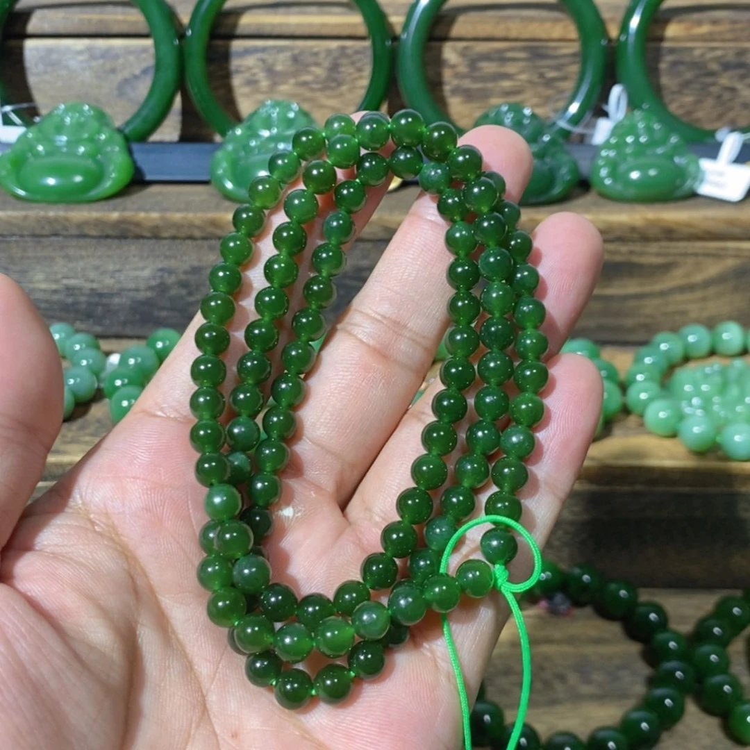 【闪购商品】和田玉未镶嵌吊坠(不含链)阿富汗黑碧玉项链 6