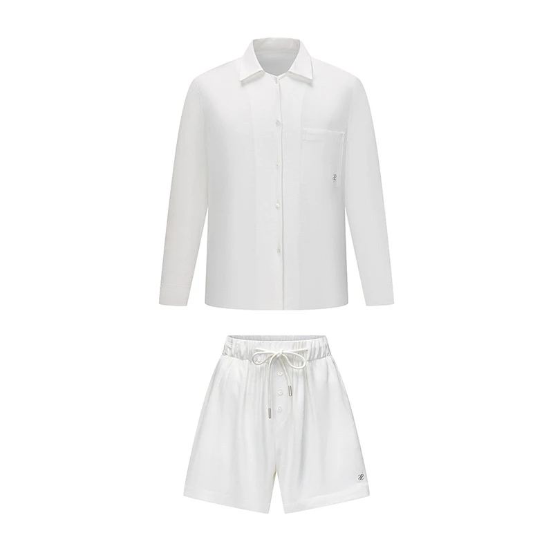 ABIGTHANKS 舒适刺绣棉麻宽松衬衫套装 ABT2022272+ABT2022273