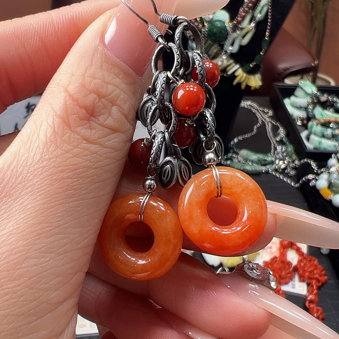 翡翠未镶嵌耳饰耳环