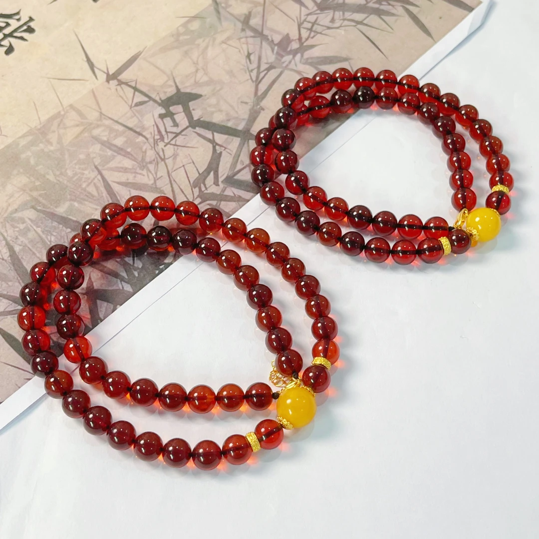 【小宝珠宝】18 T23274-血灵草DIY项链-多样性发一件-8mm