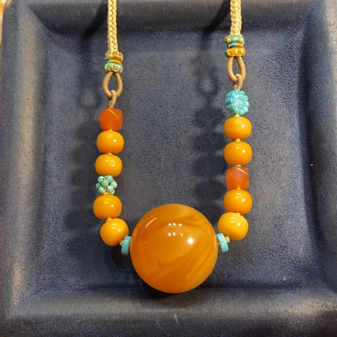 蜜蜡颈饰未镶嵌蜜蜡