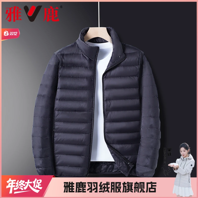 【90绒】雅鹿男款轻便保暖大码青年短款轻便立领潮流上衣百搭羽绒服