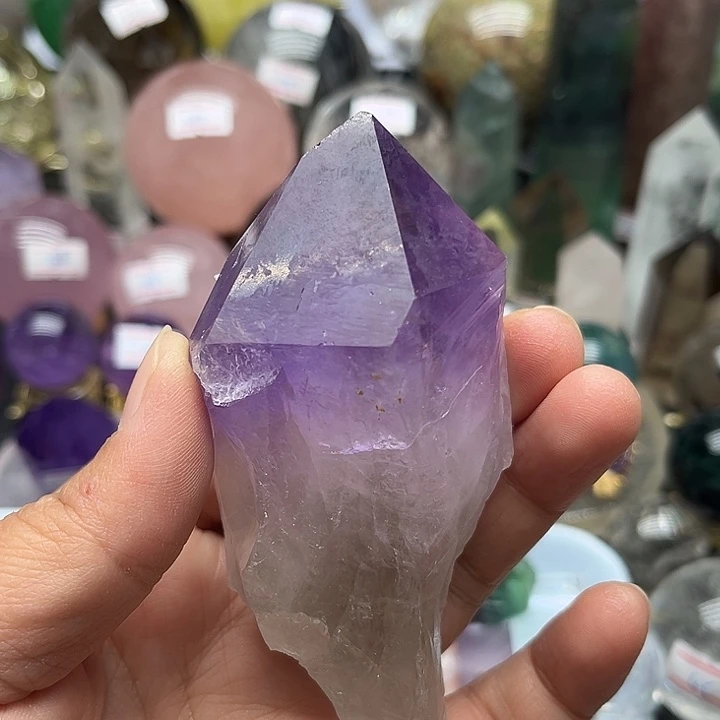 未镶嵌水晶珠宝半成品178克紫水晶原石
